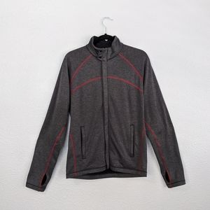 REI Gray and Red Zip Up